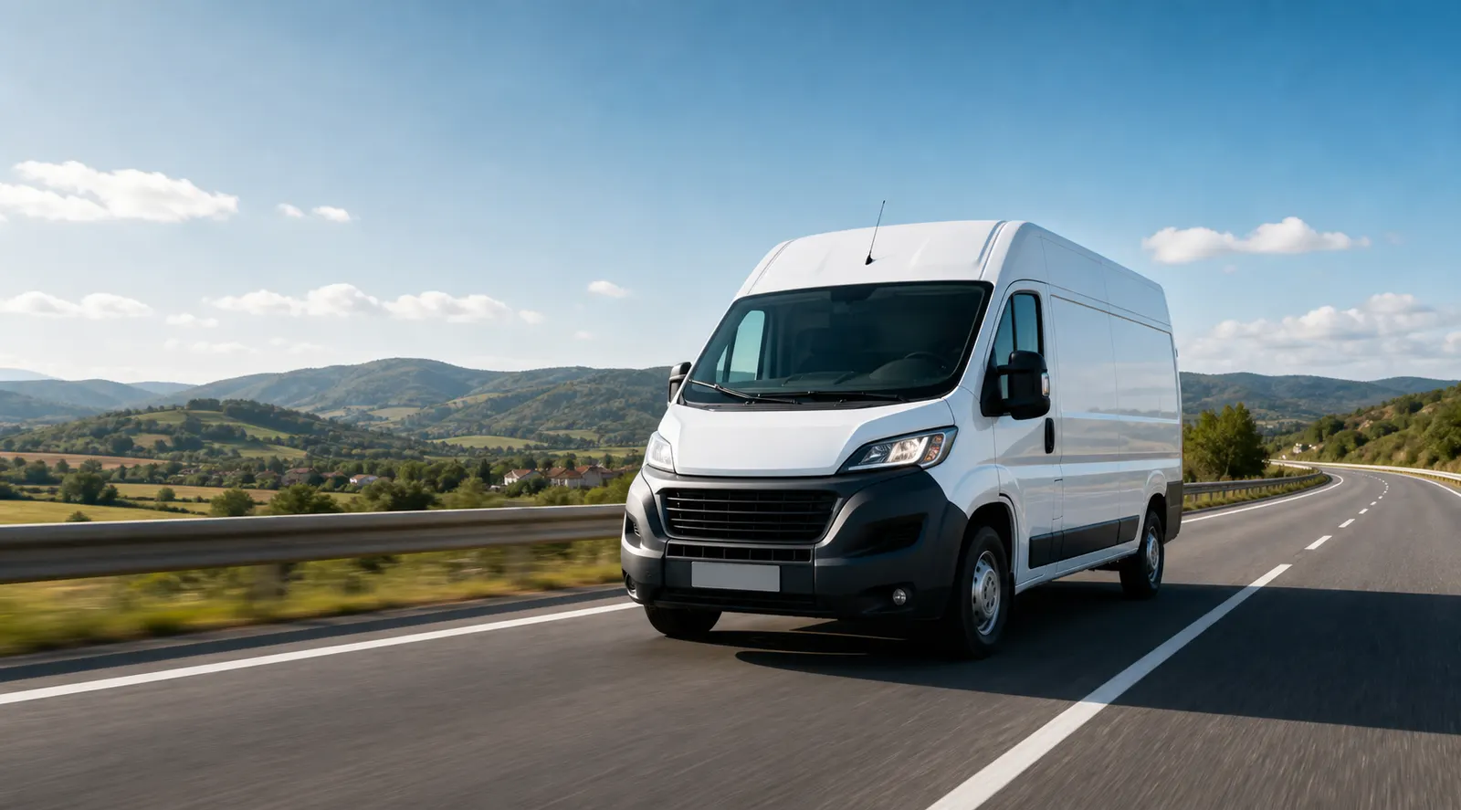Dubă pe drum național MSD Courier